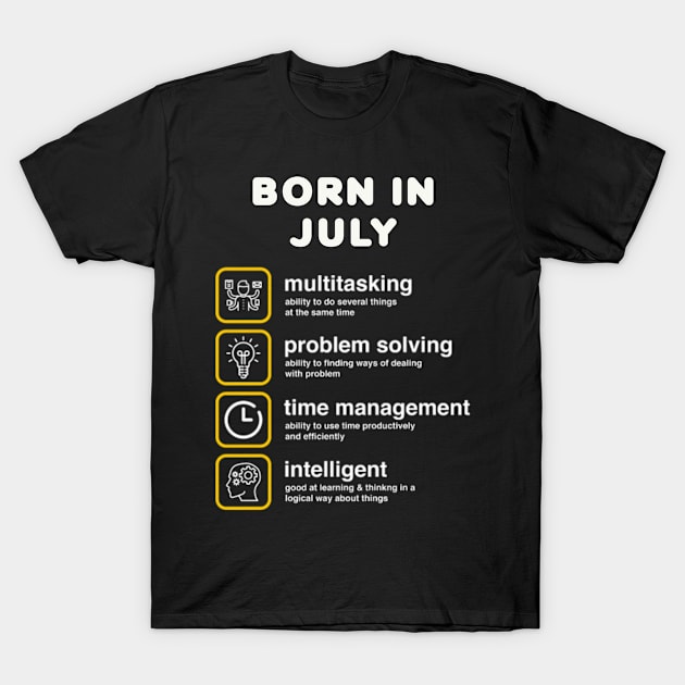 Born in July T-Shirt by BambooBox